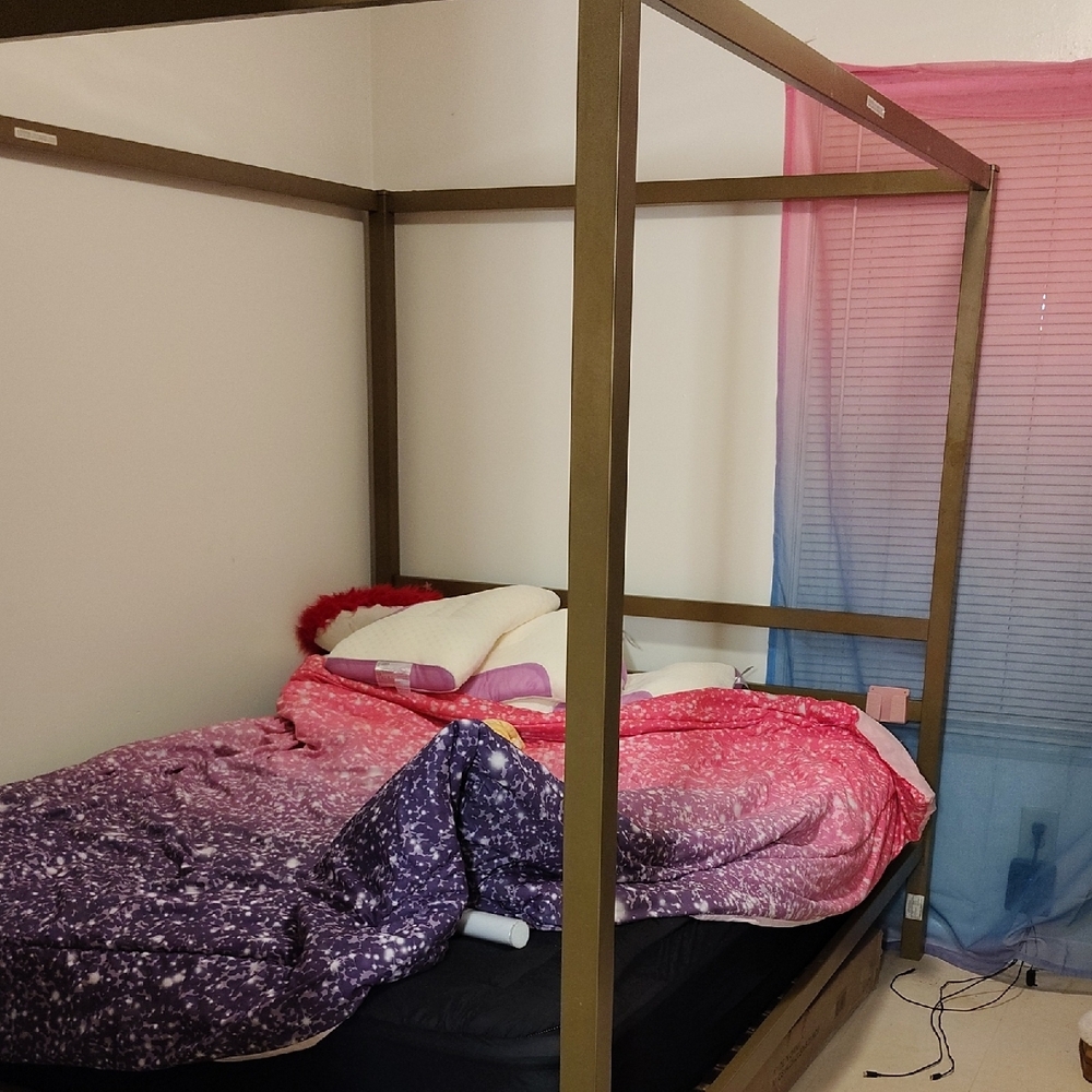 Queen Size Bed Frame Gold Mattress Not Included - Picture 5 of 5